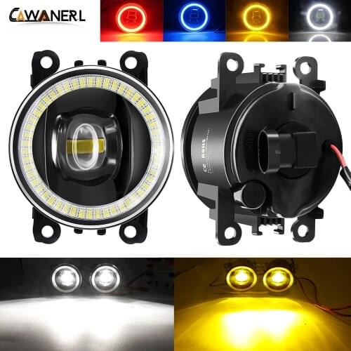 2 X Car Fog Light LED Angel Eye Daytime Running Lamp 30W 12V For Citroen C3 C4 C5 C6 Xsara Berlingo Jumpy C-Crosser DS3 DS4 DS5