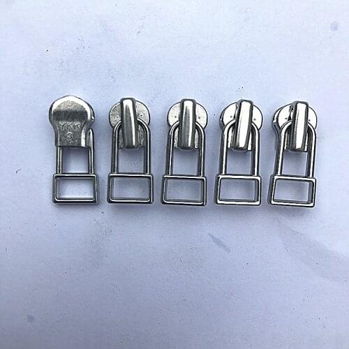 20pcs/lot 3# Silver Ykk Metal Zipper Pull Head Slider for Sewing Clothes Handbags