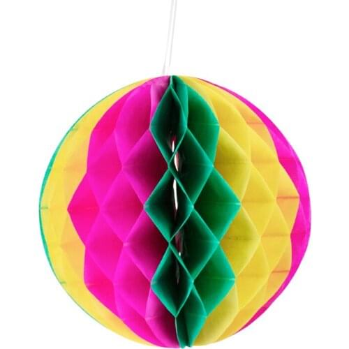 25cm 10inch Colorful Honeycomb Tissue Paper Ornament DIY Decoration Drop Pendant Festival Party Supplies Lanterns Eco-Friendly