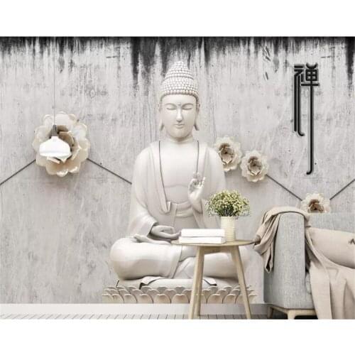 Beibehang papel de parede 3d Thai Golden Buddha Statue Religious Mural Wallpaper Background Wall Wallpaper Roll 3d wallpaper