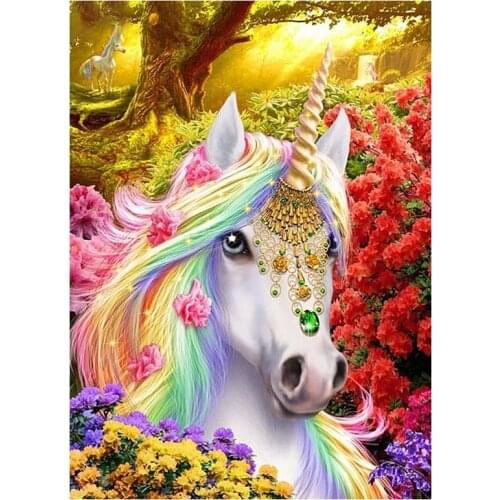 2020 New Round/Square Unicorn Diamond Painting Diamond Embroidery 5D DIY Diamond Home Decor Gift