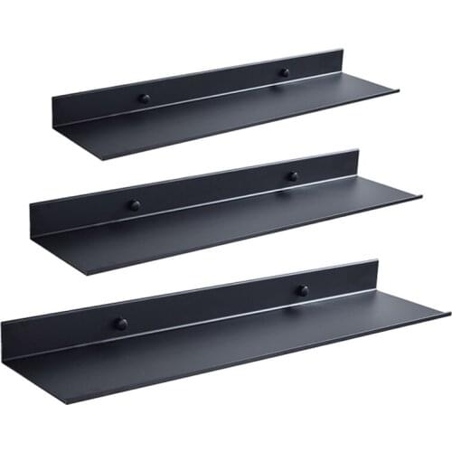 Bathroom Accessories Space aluminum Black Bathroom Shelves Kitchen Wall Shelf Shower Storage Rack 30-50cm