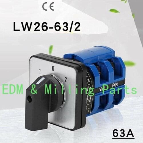 CNC 220V/380V Universal Transfer Switch LW26-63A/2 Three Gears Two Sections Rotary Switch