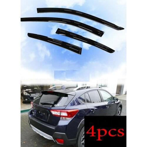 For Subaru XV Crosstrek 2018 2019 High quality Black Acrylic Window Visor Vent Sun Shade Rain Guard Door Visor 4pcs