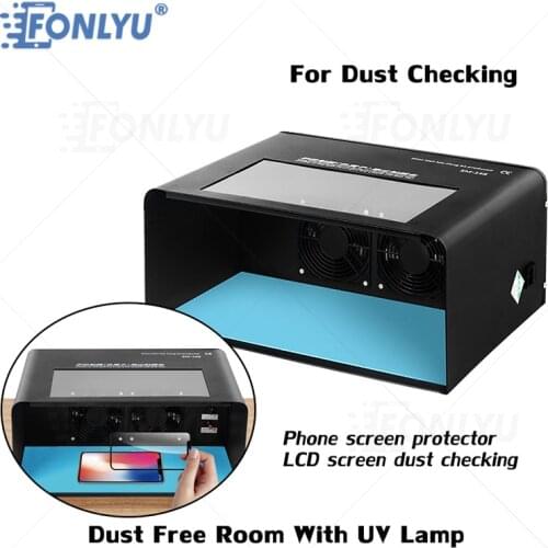 FONLYU With UV Light Lamp Dust Free Room Work Table For Film Cutting Machine Hydrogel Film Laminating Mobile Phone Repair Tool