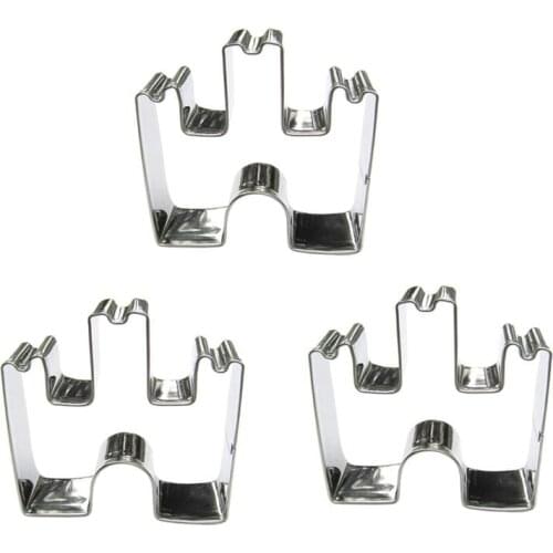 Castle shape 3 piece biscuit cutting molds, baking tools, cake decorating soft candy tools