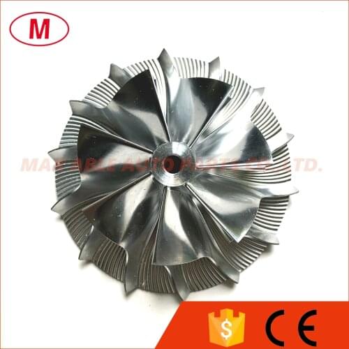 K04 50.33/72.60mm 7+7 blades Performance Turbo Billet compressor wheel/Aluminum 2618/Milling wheel for turbocharge Cartridge