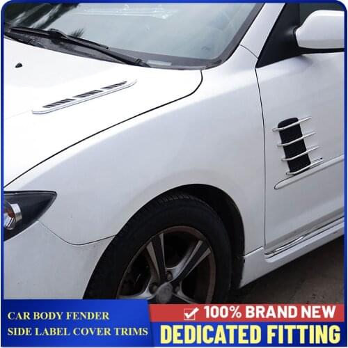 Car Body Fender Side Label Cover Trims Frame ABS Chrome Side Wing Fender Air Intake Vent Air Flow Grille Auto Accessories