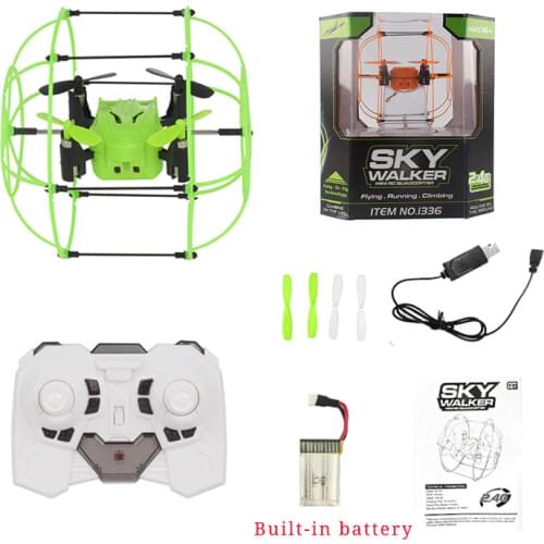 Halolo RC Drone Ball Toy Quadcopter Mini Drone Sky Walker 1336 2.4GHz 4CH Fly Ball 3D Flip Roller Drone RC Helicopter Toys