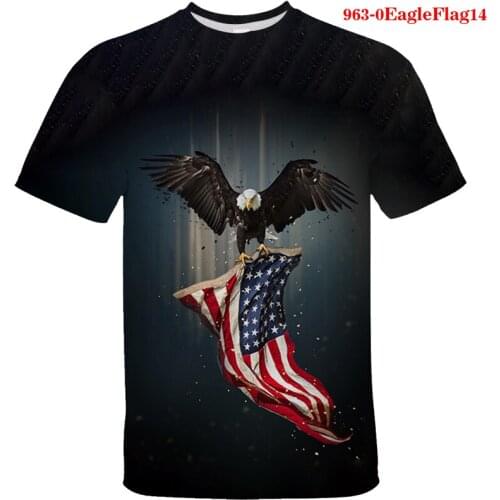 American Eagle Flag Summer fuuny Anime 3D T shirt Boy Girl Kids Fashion Streetwear tees tops Children Printed T-shirts Cool Tee