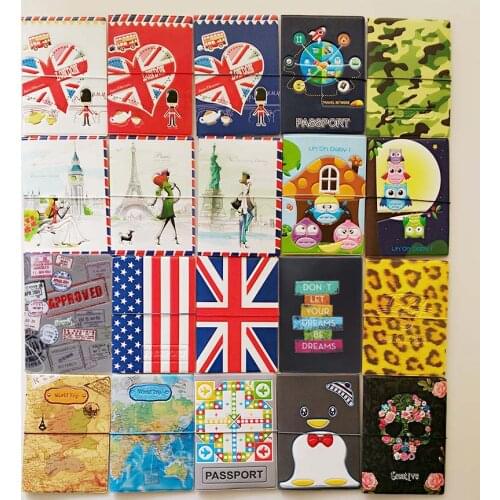 Fashion 3D Leather Passport Holder ,Passport Cover For Travel Card Holder Bag, 22 Style For Choose, Size 14*9.6cm