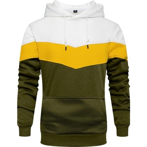 Spring New Mens Hoodies Casual Sweatshirts Fashion Hooded Streetwear Hip-Hop Men Sportshirts Warm Patchwork Pullovers Autumn