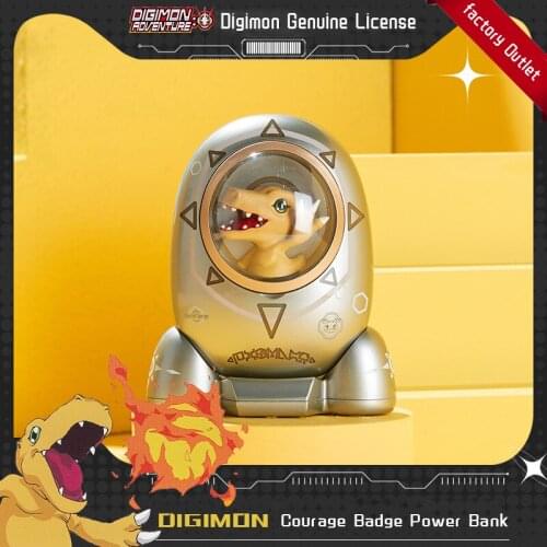 New Products Butter Cat Genuine Yagumon Digimon Courage Badge Mobile Power Space Capsule Charging Po 10000 mAh Night Light
