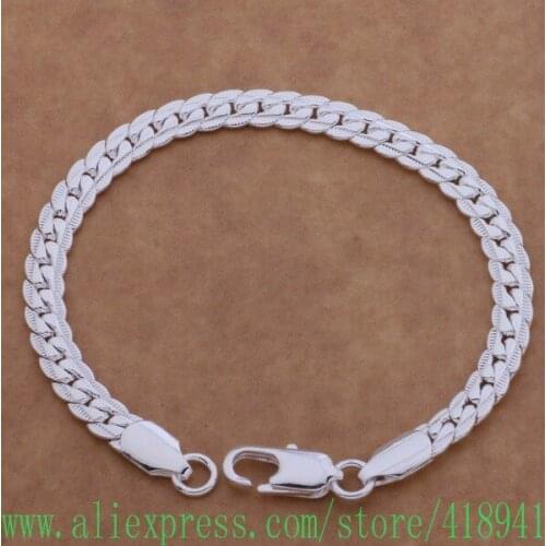 Silver Plated bracelet, Silver Plated fashion jewelry 10 m full lateral bracelet /dzjamqqa balajrsa AH086