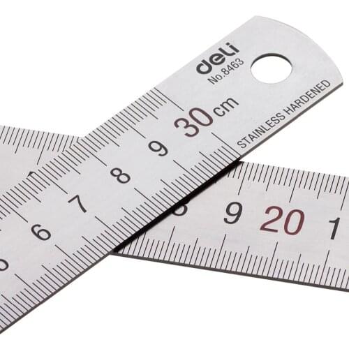 5Pcs Stainless Steel Straight Ruler 15/20/30cm Home Study Draw Design School Office Stainless Hardened Metal Thick Srtong 8463