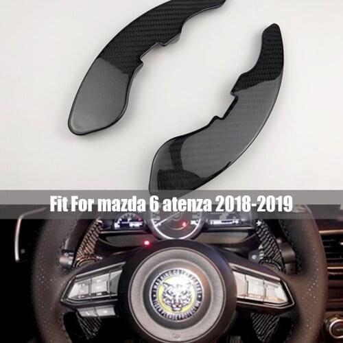 For Mazda 3 Axela 6 Atenza CX-5 CX4 carbon fiber Steering Wheel Shift Paddle Extension Shifter Car styling 2014 2019 2020