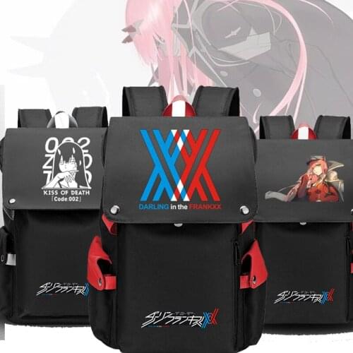 Anime DARLING in the FRANXX Backpack Cosplay Student 002 Schoolbags travel bags Oxford bags