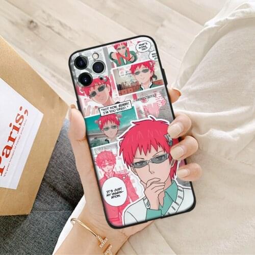 Disastrous Life of Saiki K Collage Silicone for IPhone Se 6 6s 7 8 Plus X XR XS 11 12 Mini Pro Max Glass Phone Case Cover Shell