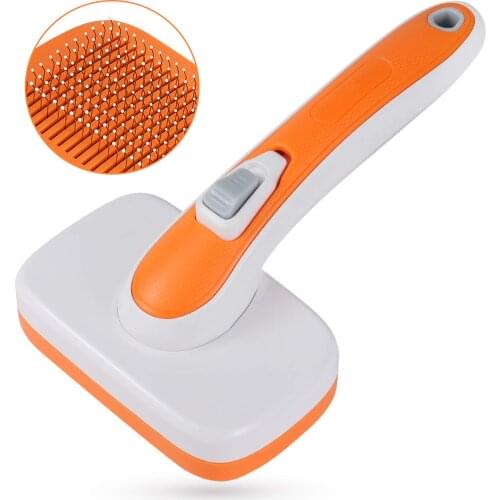 Dog & Cat Brush Pet Grooming comb with Massages Particle for Removes Undercoat, Shedding Mats and Tangled Hair, Easy to Clean