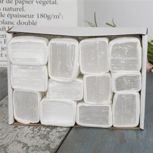 Sporadic 1Box Natural Selenite Stones Chakra Stones Energy Healing Raw Minerals Crystals Specimen Home Decor