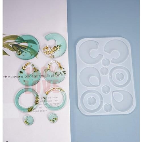 Bohemia Earring Silicone Mold Handmade Large Irregular Pendant DIY Epoxy Mold Women Accessories Jewelry