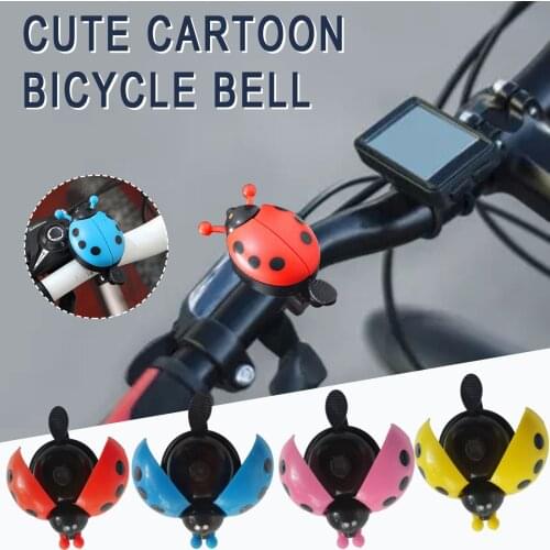 Bicycle Bell Ring Beetle Cartoon Cycling Bell Lovely Kids Ladybug Bell Ring For Bike Ride Horn Alarm Bicycle Accessories #W5