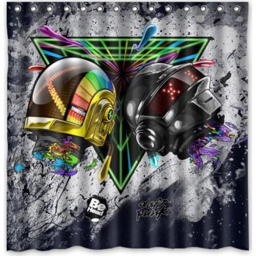 Daft Punk Shower Curtains Waterproof Fabric Bath Curtain High Quality Bathroom Decorative Products 72*72inch