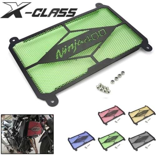 Motorcycle Radiator Guard Radiator Grille Side Protector Cover Stainless Steel Accessories For Kawasaki Ninja 400 2017 2018 2019