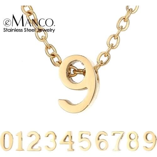 EManco DIY Year Pendant Custom Necklace Women Stainless Steel Necklace for women Aesthetic Jewlery for women Wholesale