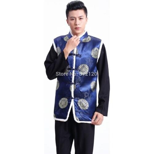 Shanghai Story New Sale Ethnic Clothing chinese traditional clothes vests for men chinese traditional jackets 2 color