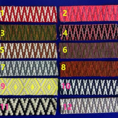 1.5"(3.8cm) woven webbing, strap ribbon,folk ribbon,ethnic ribbon,bag webbing,shoes webbing,apparel webbing.BIH1221b
