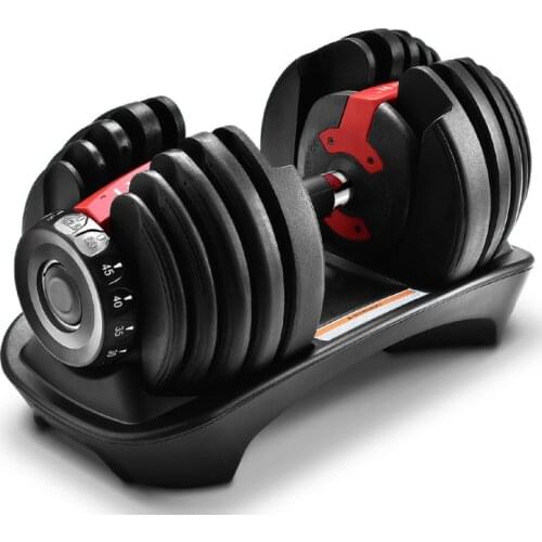 1PCS adjustable dumbbell automatic smart dumbbell home fitness dumbbell 24kg 52.5 pounds