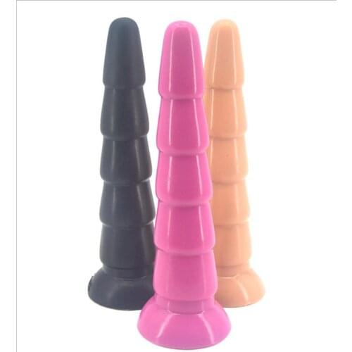 10 inch super long anal sex toys large knotted anal dildo suction women man masturbator sex products flexible penis S1803