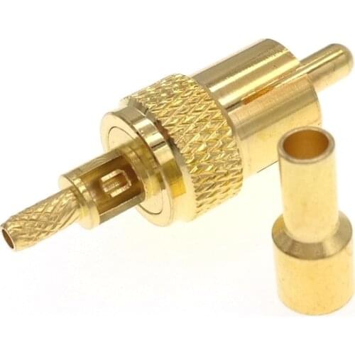 10pcs RCA PHONO Plug Male Crimp For RG174 RG316 LMR100 Cable Straight Goldplated RF Connector