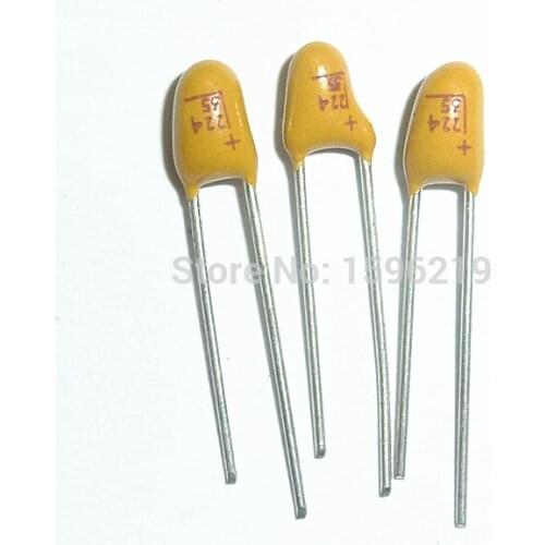 100pcs Tantalum capacitor 0.22uF 35V Brand New 35V0.22uF DIP Radial