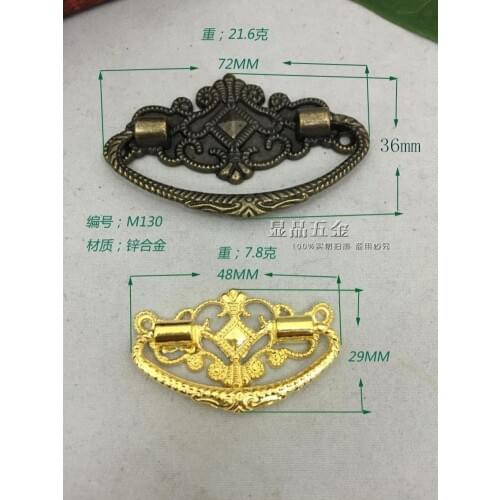 20 / pack Wooden handle printing Wine drawer Gallery handle Antique Retro Handle Get screw wholesale