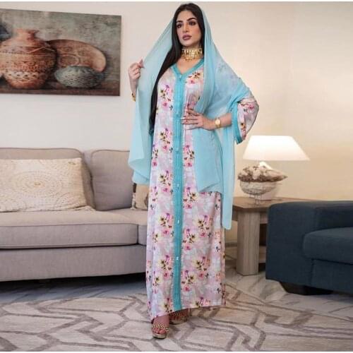 2021 Abaya Dubai Turkey Muslim Hijab Dress Islam Clothing Dresses Abayas For Women Robe Longue Vetement Femme Musulman De Mode