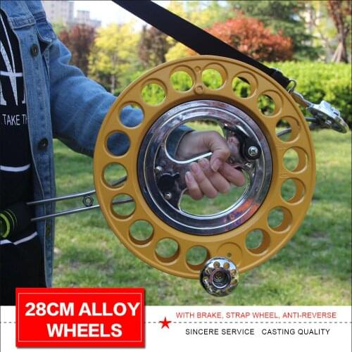 28cm Kite reel kite crutch aluminum alloy with brake anti-reverse send 500 meters line