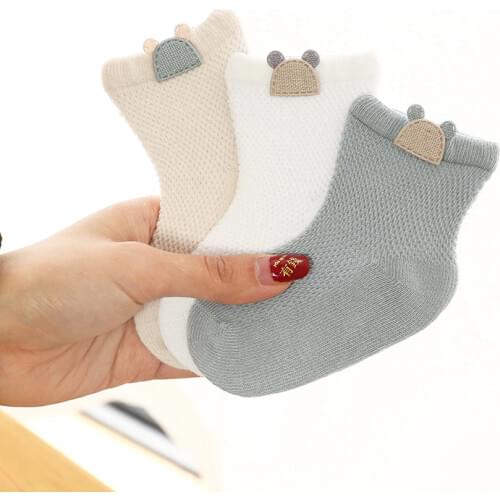 3 Pairs / Lot Newborn Socks Cartoon Socks Accessories Decoration Cotton Boys Girls Children Socks Infant Clothing