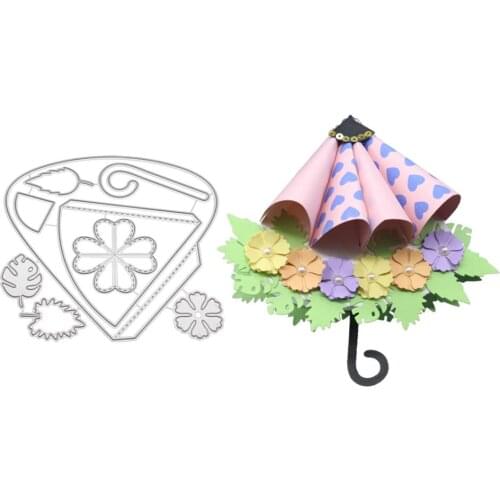 3D creative umbrella background Metal Cutting Dies scrapbooking paper cards embossing new stamps dies for 2019 Craft handemade
