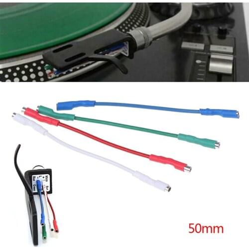 4Pcs 50mm 5N Pure Sliver Leads Header Wire Cable Universal For 1.2-1.3mm Pins Turntable Phono Headshell