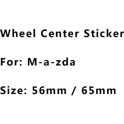 4pcs 65mm 56mm Car Emblem Wheel Center Hub Caps Sticker Badge Dust-proof Covers Logo Decal For Mazda MS Car Styling Accessories