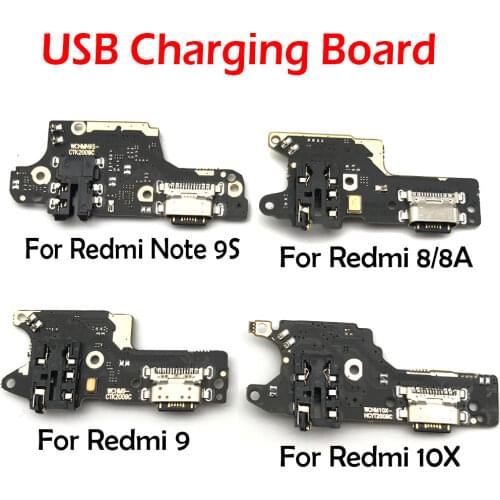 5pcs/lot Charging Port Connector Board Parts Flex Cable With Microphone Mic For Xiaomi Redmi 8 8A 9 10X Note 9 9S Note9 Note9S