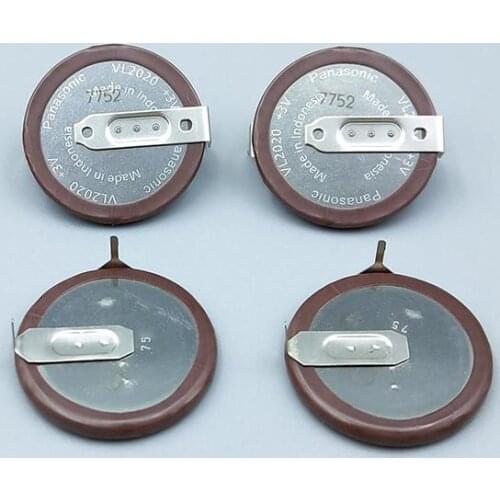 4pcs/lot Panasonic VL2020 Car Key Fobs With Legs 90 degrees Rechargeable Lithium Battery Button Batteries Cell for BMW VL 2020