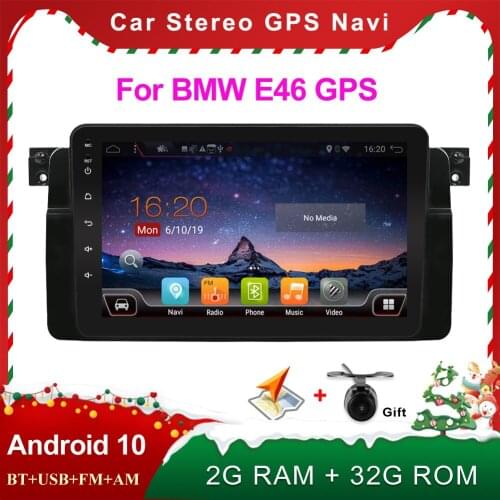 Car Radio Android 10.0 For BMW E46 Coupe (M3 Rover) Wifi GPS Navigation Car Stereo Head Unit 2 Din Free Camera Map Bluetooth