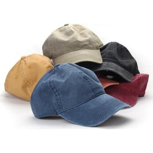LINJW Solid Color Washed Cotton Baseball Cap for Men Women Hip Hop Snapback Caps Street Style Baseball Hat Outdoor Dad Hats