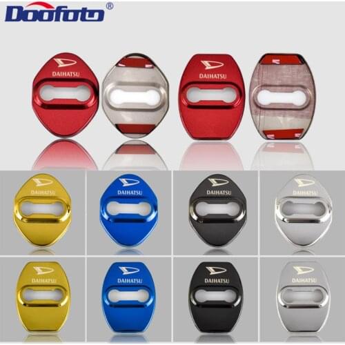 Doofoto 4x Car Styling Door Lock Cover For Daihatsu Terios Sirion Mira Materia Rocky YRV Feroza Charade Car AccessoriesStying