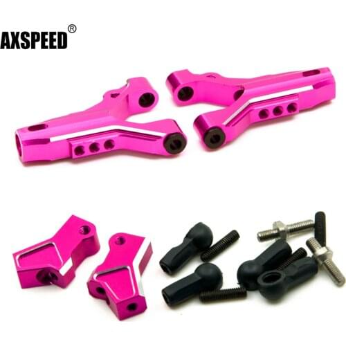 AXSPEED RC Car Metal Aluminum Front Upper Arm & Lower Arm Set For 3Racing Sakura D4 AWD Hop Up Upgrade Parts