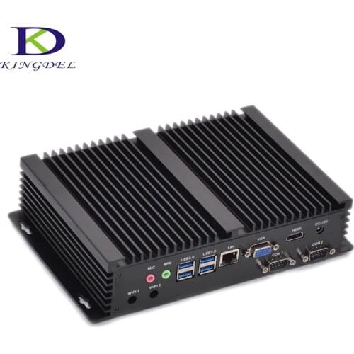 Newest DDR4 Industrial Computer with 2*COM Intel Quad Core i5 8th Gen 8250U 6M Cache up to 3.4GHz Fanless Mini PC HDMI VGA