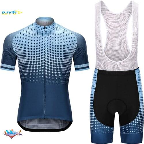 2021 New Short Sleeve Mallot Man Cycling Summer Breathable Cycling Jersey Suit Mountain Bike Quick-Drying Bicycle Clothing